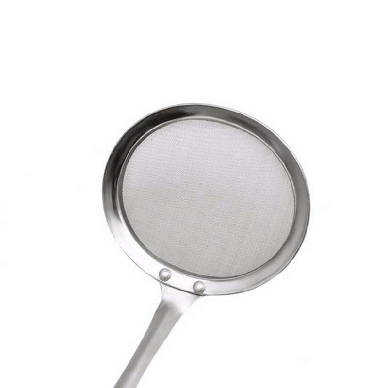 Stainless Steel Fat Skimmer Spoon Fine Mesh Strainer Ladle Oil-Frying Filter Spoon for Kitchen Fryin