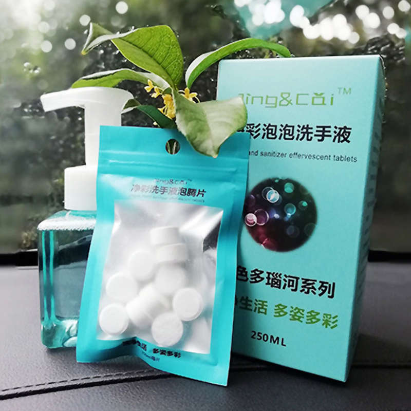 Hand Soap Tablets Effervescent Hand Foam Deep Cleansing 10 Tablets with Bottle