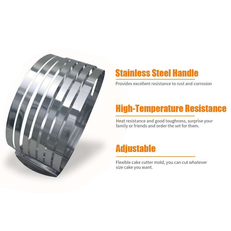 6-8 Inch Cake Cutter Slicer Stainless Steel Adjustable Layered Cake Cutter Slicer Mousse Cake Cutter