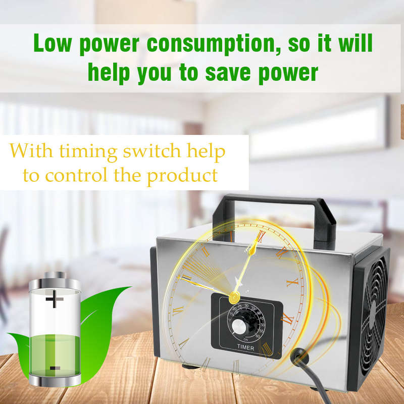 20g/h Generator Ozone Machine Tablets Air Purifier Ozonizer with Timing Switch Purifier For Home Car