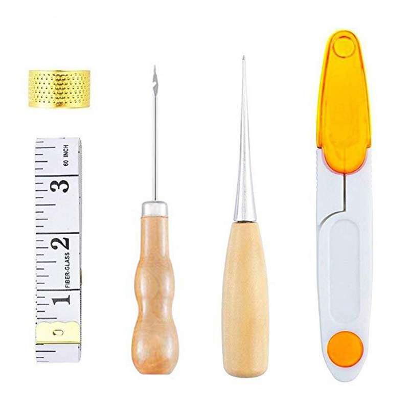 31Pcs Leather Waxed Thread Craft Tool DIY Sewing Accessories Leather Hand Sewing Needles for Leather