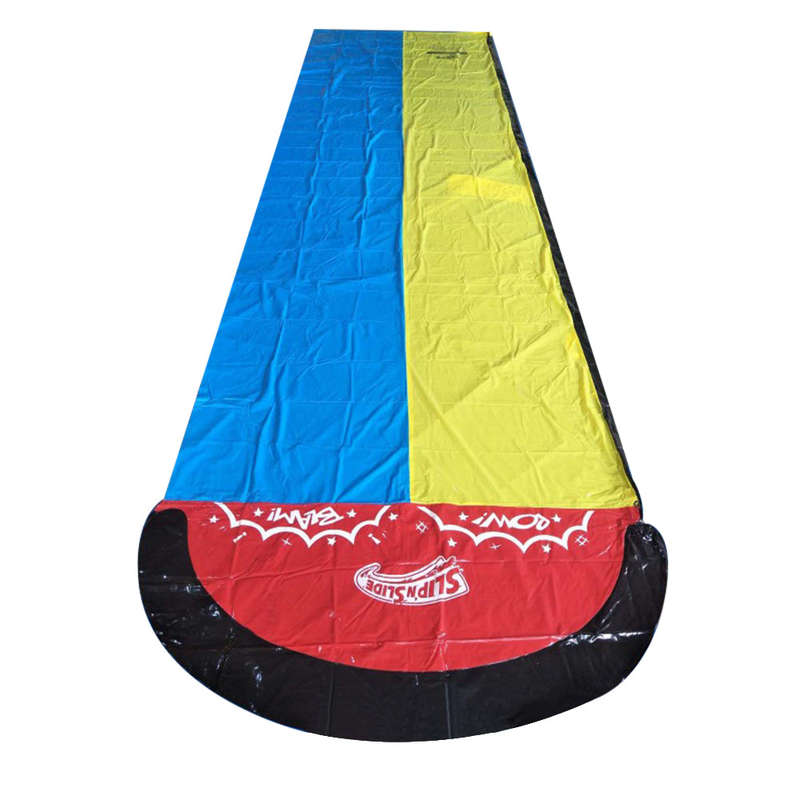 15.75FT Lawn Water Slides with Sprinkler System and Inflatable Crash Pad for Kids Children Summer Ba