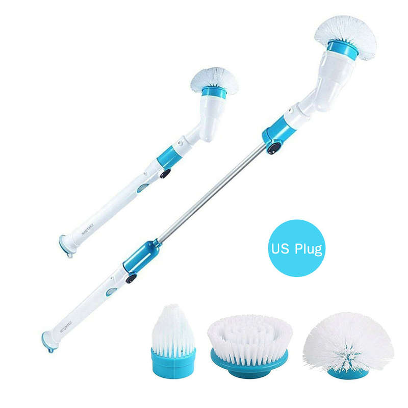 Electric Spin Scrubber Cordless Rechargeable Bathroom Scrubber Cleaning Brush Multi-functional with