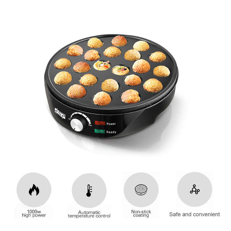 Takoyaki Maker Ebelskiver Maker Electric Takoyaki Pan Stuffed Pancake Pan Munk Aebleskiver Pan with