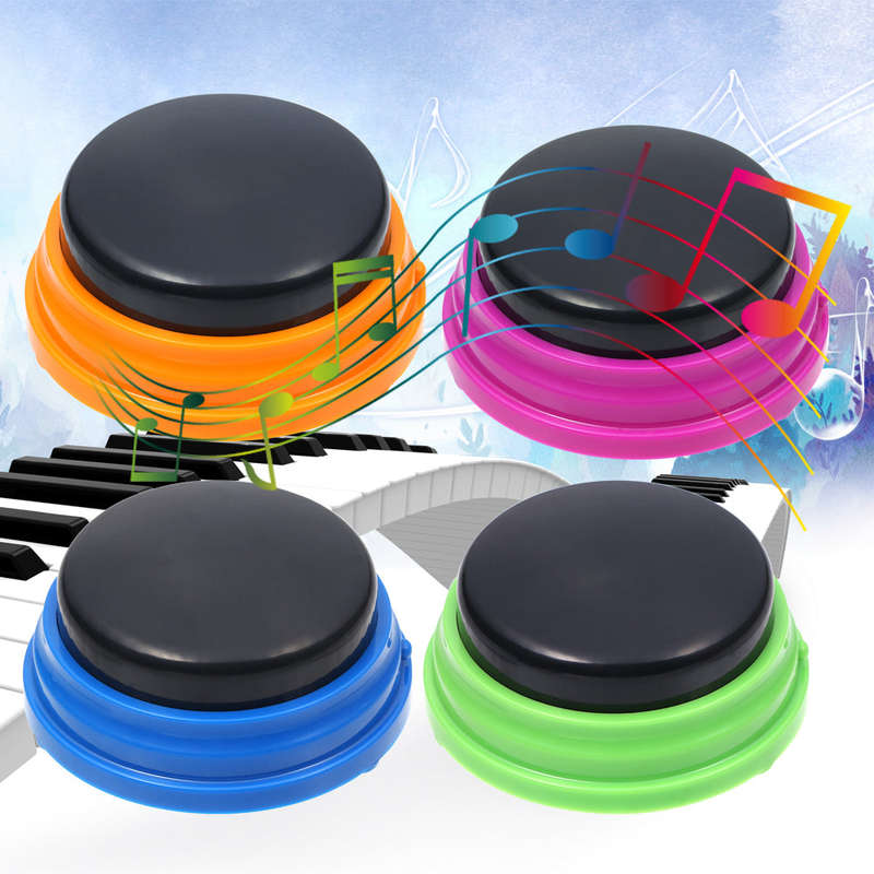 Recordable Talking Button Voice Recording Sound Button for Kids Interactive Toy Answering Buttons