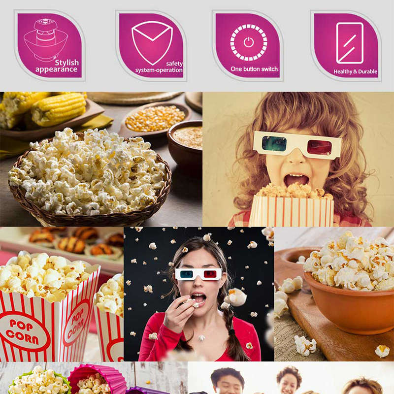 Popcorn popper Popcorn Maker Popcorn Machine Electric No Oil Needed for Home Family Kids
