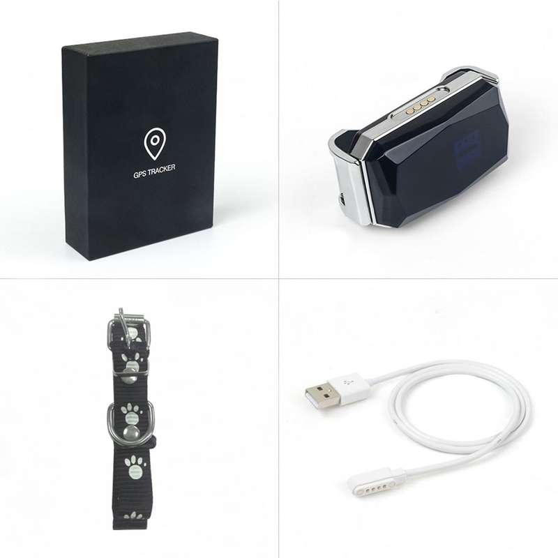 Mini GPS Tracker Waterproof Pets Locator Portable Real Time Tracking Device for Pets, Multi-p