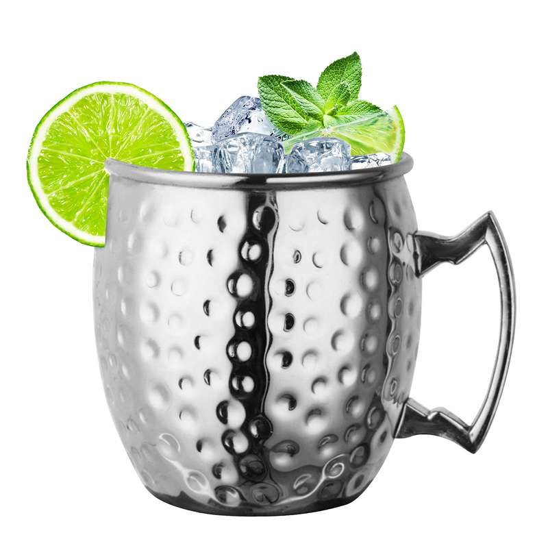 Moscow Mule Copper Mugs 530ml Stainless Steel Copper Beer Mugs Cocktail Copper Mug Hammered Cups Bee