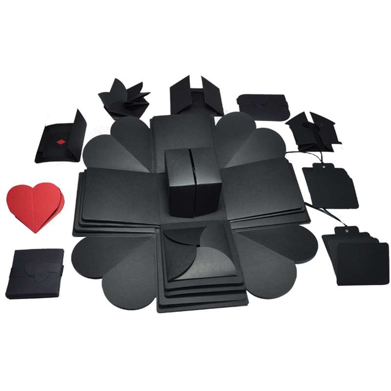 DIY Explosion Box Handmade Memory Scrapbook Photo Album Surprise Gift for Birthday Valentine's Day W