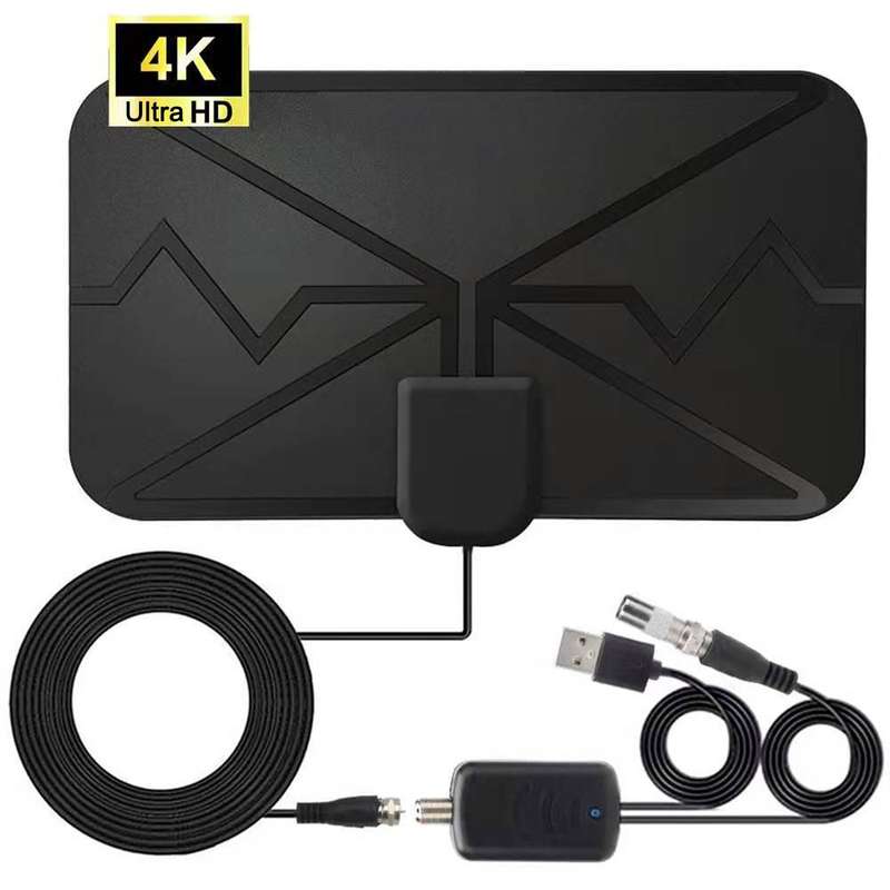 4K Digital Indoor TV Antenna with Signal Amplifier DVB-T HD TV Digital Antenna for More Channels