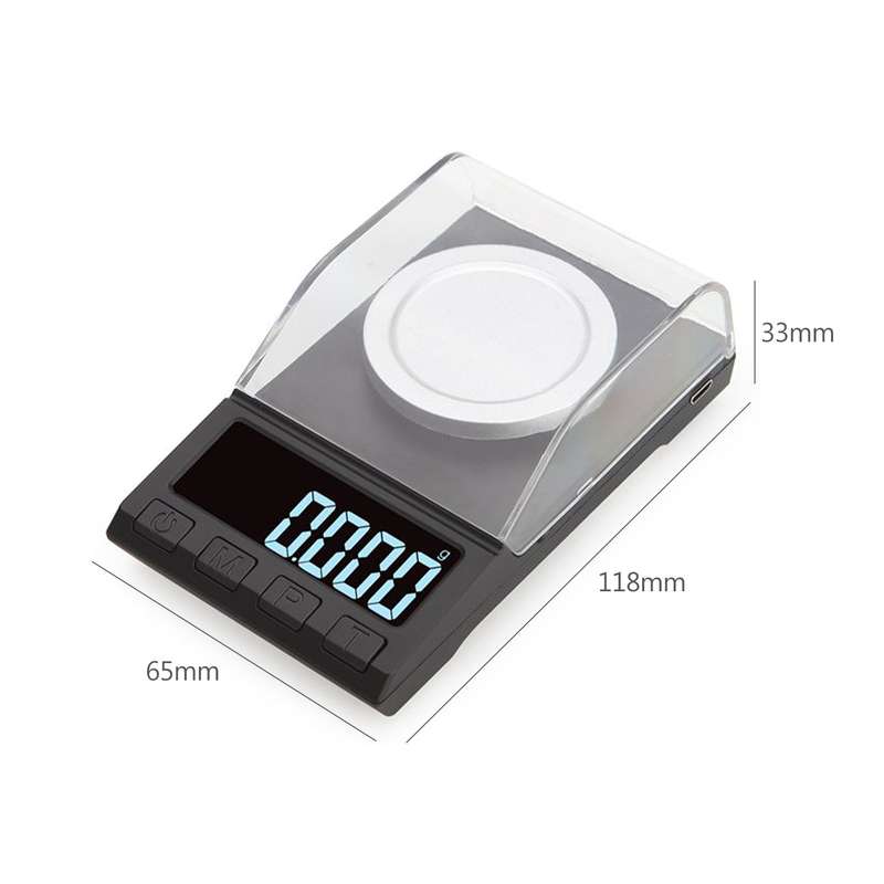 Milligram Scale 50g 0.001g Jewelry Scale High Precision with LCD Display for Jewelry Gold Medicine P