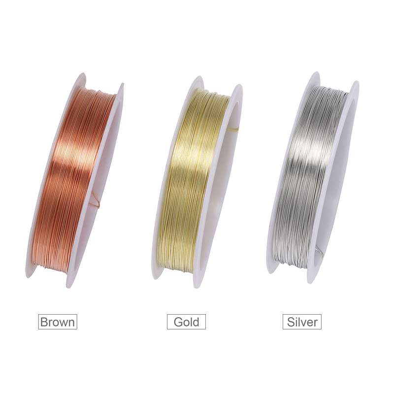 0.8mm Jewelry Beading Wire 8ft Strong Tarnish Resistant Copper Craft Wire for DIY Jewelry Necklace B