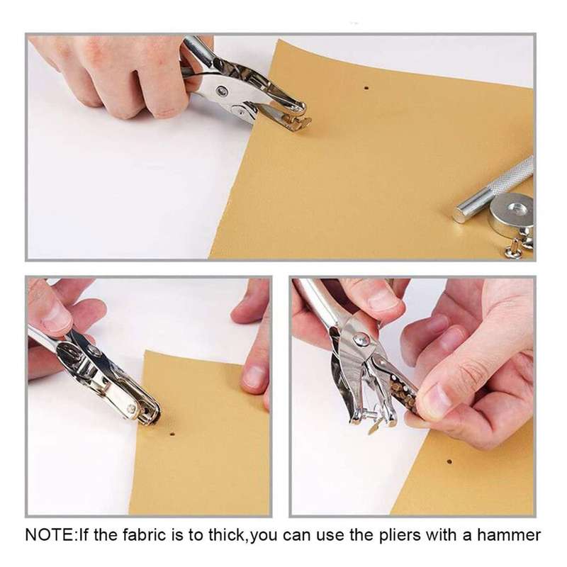 480 Sets of Leather Rivets Double Cap Rivet 3 Sizes 4 Colors with 4 Fixing Set Tools for DIY Leather