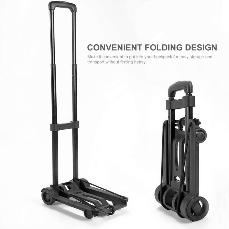 Folding Luggage Cart Lightweight Compact Folding Travel Trolley Hand Cart Luggage Folding Trolley Fo
