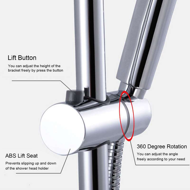 Adjustable Height Shower Head Holder For Slide Bar Rail Head Bracket Holder Handheld Showerhead Hold