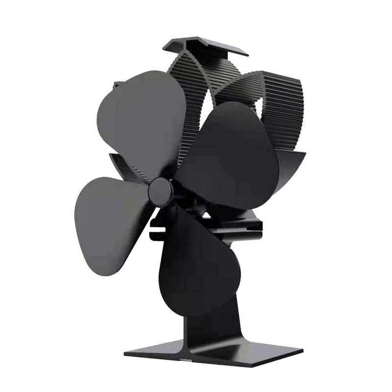 Fireplace Fans 4 Blade Stove Fan Energy Saving no Battery Powered