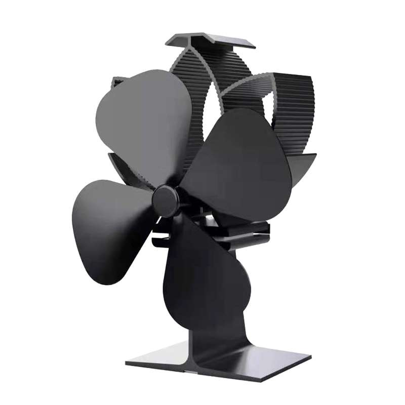 Fireplace Fans 4 Blade Stove Fan Energy Saving no Battery Powered