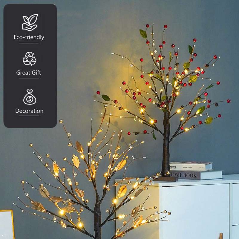 Tree Branches Lights 24 LEDs Tabletop Tree Light Indoor Desk Starry Tree Light Bonsai Fairy Lights B