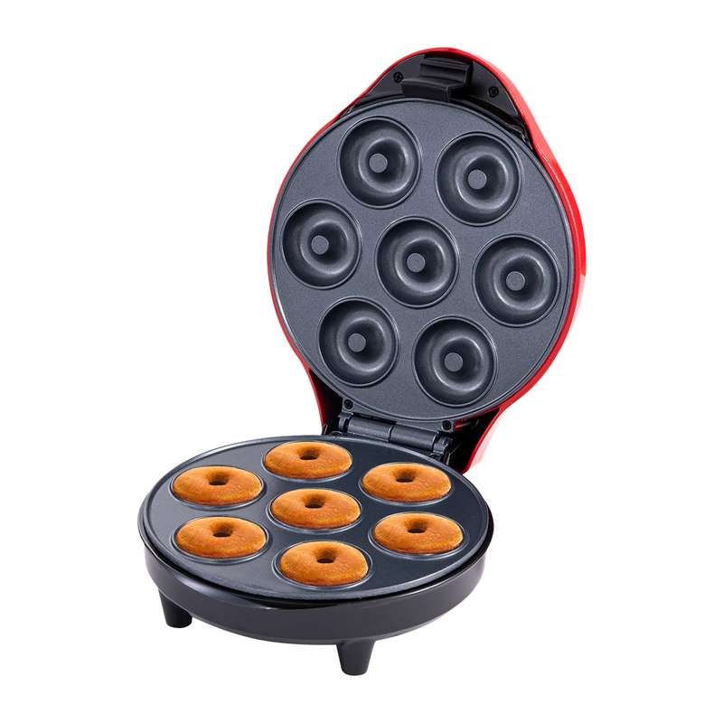 Mini Donut Maker Machine for Breakfast, Snacks, Desserts Doughnuts Maker Non-stick Surface, Makes 7