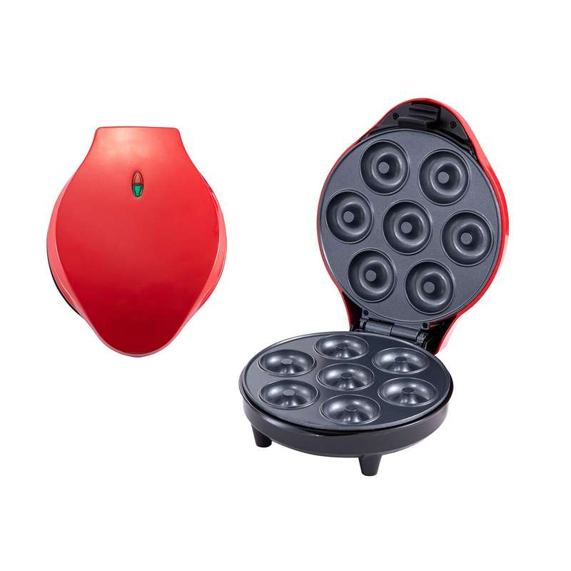 Mini Donut Maker Machine for Breakfast, Snacks, Desserts Doughnuts Maker Non-stick Surface, Makes 7