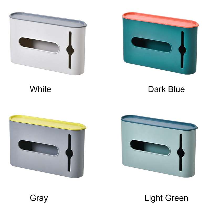 Garbage Bag Storage Box Rubbish Bin Bags Dispenser Self Adhesive Wall Mount Plastic Bag Holder Groce