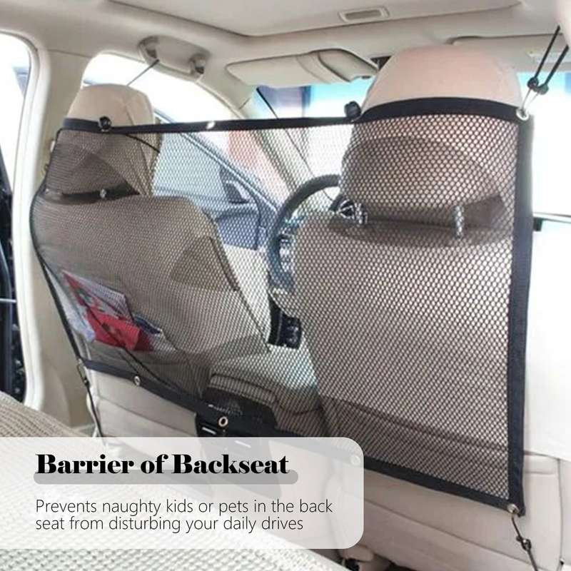 Dog Car Barrier SUV Pet Barrier See Through Net Pet Barrier Safety Vehicle Barrier Pet Separa