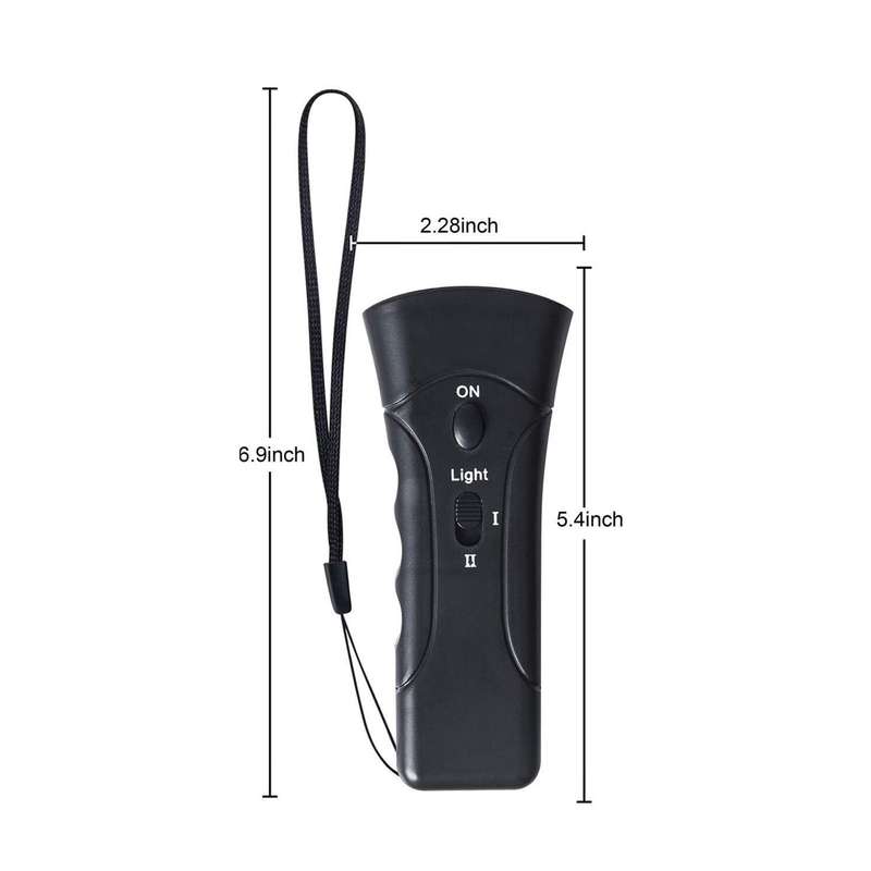 Ultrasonic Dual Head Anti-Bark Dog Training Equipment, Dog Barking Trainer, LED Light Dog Rep
