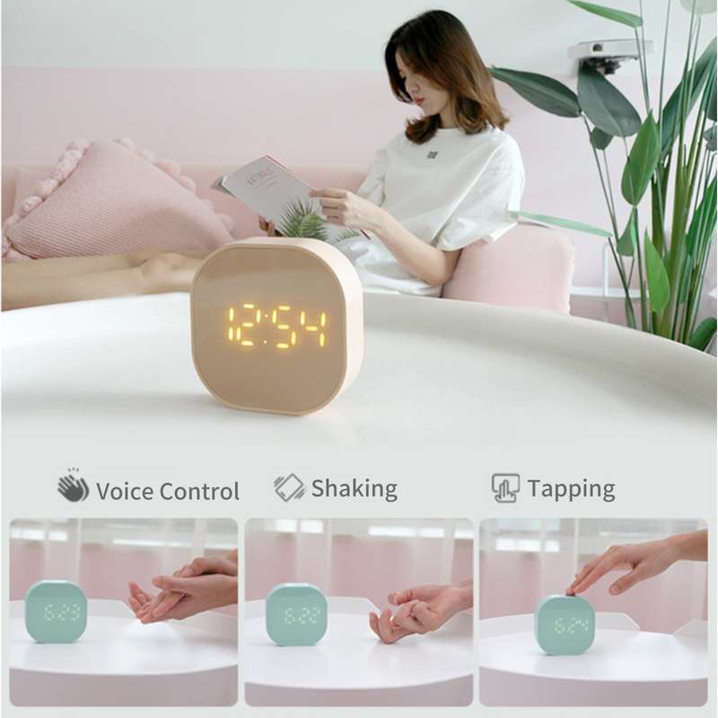 Digital Alarm Clock Desk Alarm Clock Kitchen Timers for Cooking Magnetic Countdown Timer USB Indoor