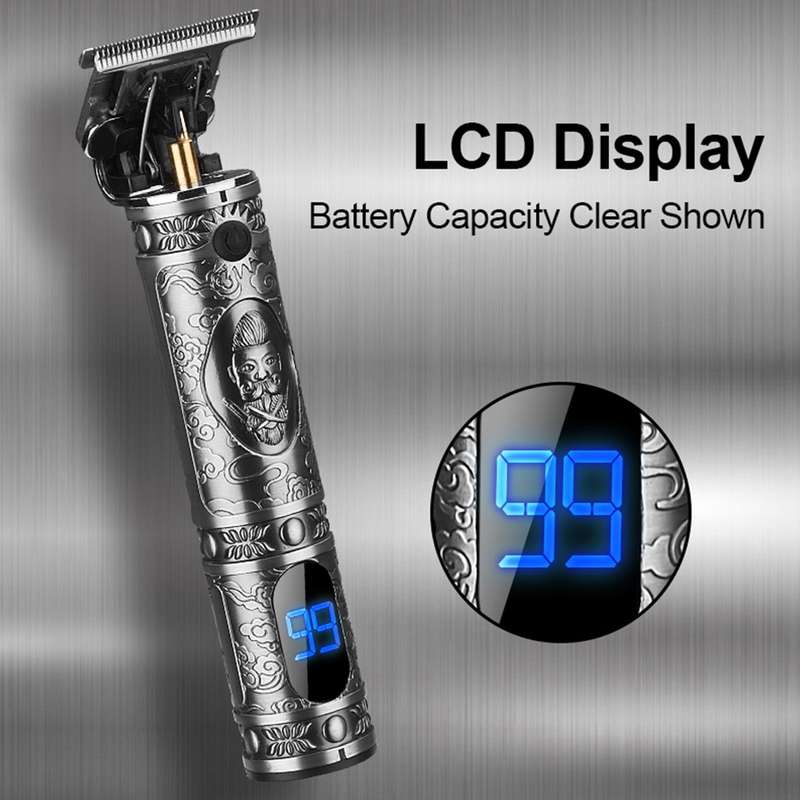 Men Hair Clippers with LCD Display Cordless Barber Clipper Hair Cutting Kit Beard Trimmer Haircut Gr