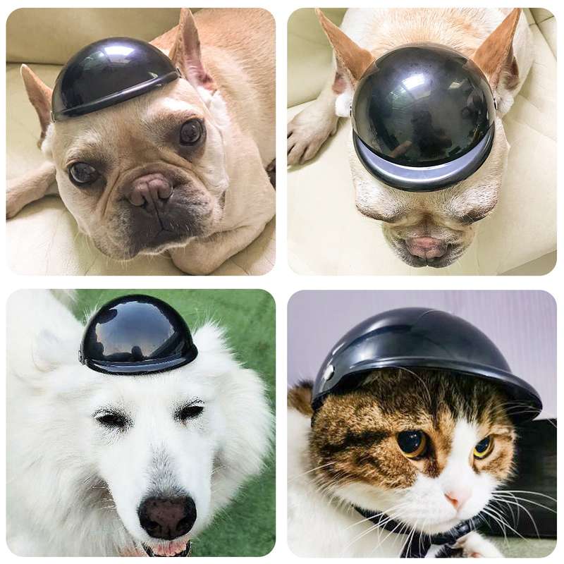 Pet Helmet Caps for Small Puppy Dogs Cats Motorcycle Cycling Hat