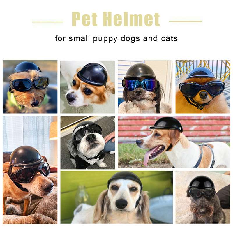 Pet Helmet Caps for Small Puppy Dogs Cats Motorcycle Cycling Hat