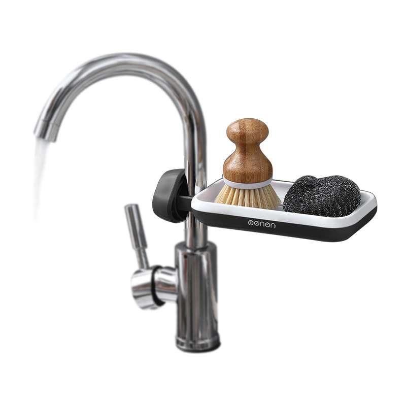 Kitchen Sponge Holder Brush Soap Organizer Rotatable Faucet Storage Rack Sink Caddy Sponge Holder De