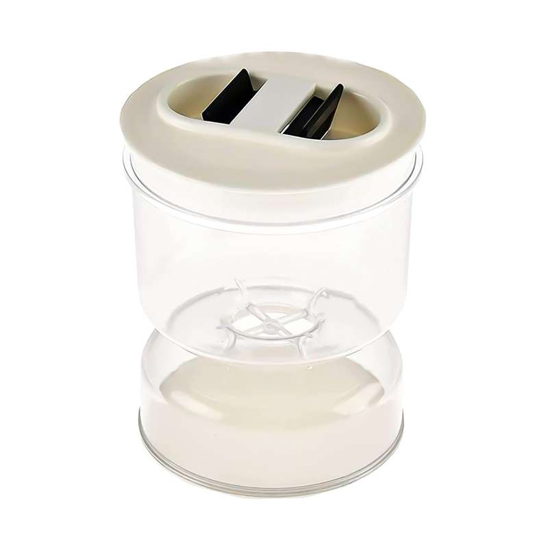 Pickle Olive Hourglass Jar Pickle Juice Wet and Dry Separator Food Container with Strainer Flip Airt