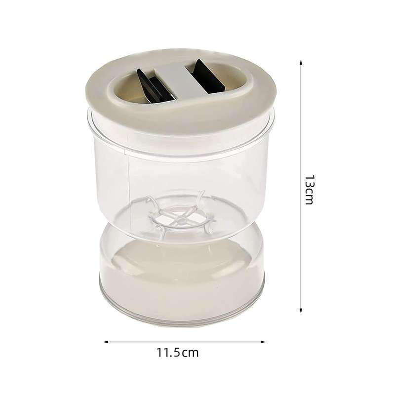 Pickle Olive Hourglass Jar Pickle Juice Wet and Dry Separator Food Container with Strainer Flip Airt