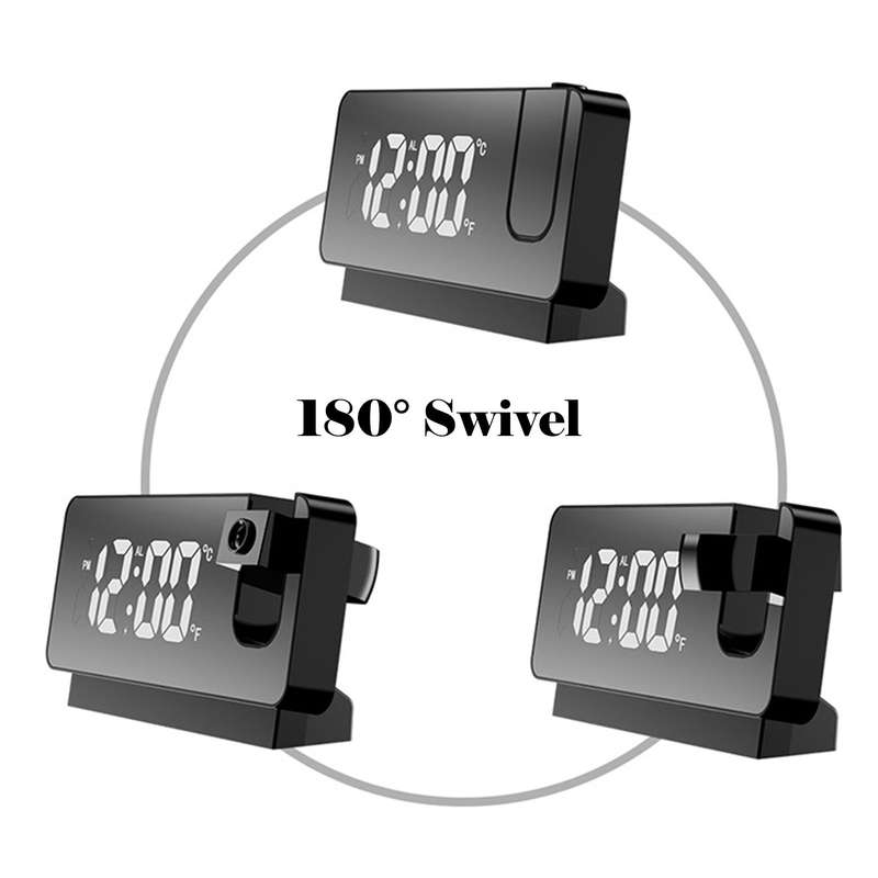 Digital LED Projection Alarm Clock Table Clock Bedroom Bedside Clock Sleep Timer Large Ceiling Clock