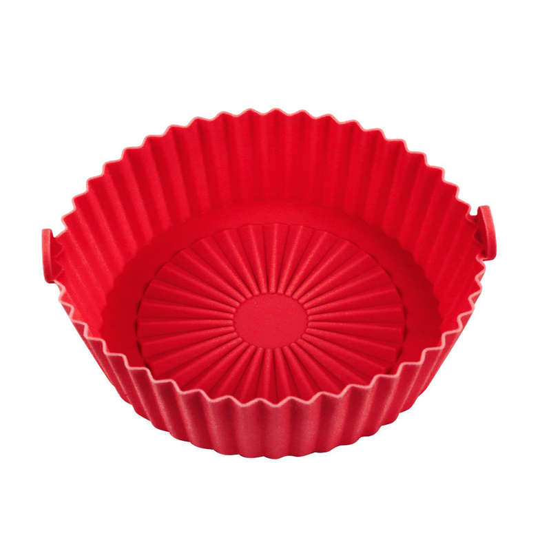 16.5cm/6.5inch  Air Fryer Liner Reusable Silicone Air Fryer Pot Easy Cleaning Round Silicone Liner R