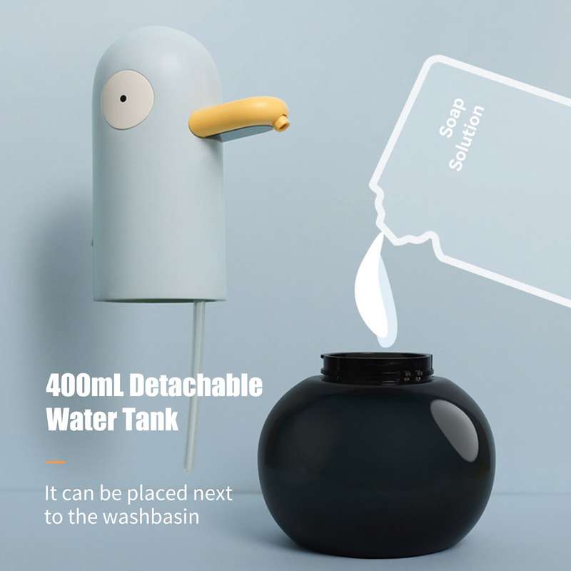 400mL Duck Shaped Automatic Foam Soap Dispenser Touchless Foaming Soap Dispenser USB Rechargeable De