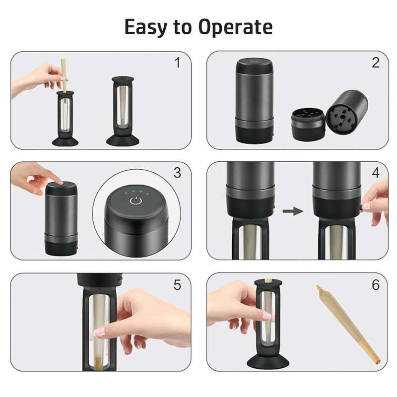 Electric Herb and Spice Grinder Automatic Smart Grinding Machine with Cone Holder Grinding Filling I