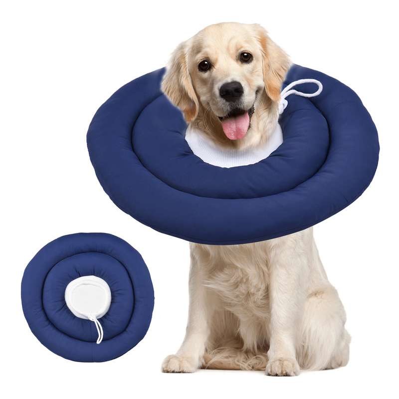 Pet Recovery Collar After Surgery Dog Cone Collar With Adjustable Neck Drawstring Waterprrof