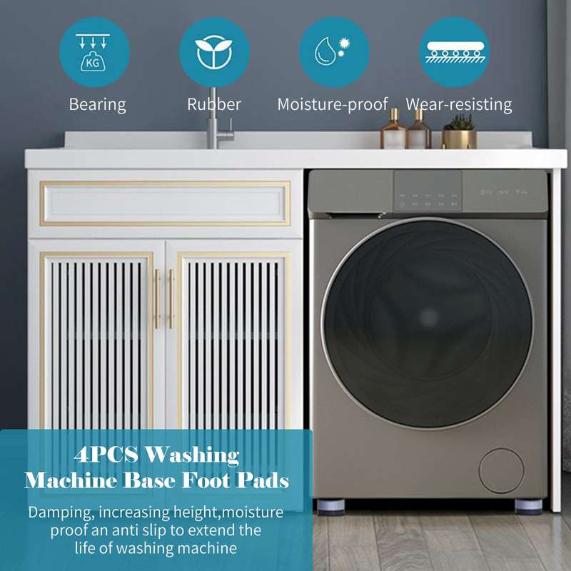 4PCS Washing Machine Base Foot Pads Anti Slip Anti Vibration Pads for Home Appliances Washing Machin