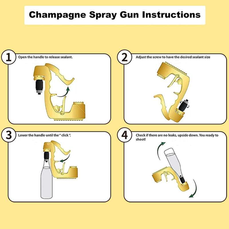 Bubbly Blaster Champagne Gun Sprayer with Champagne Stopper Wine Bottle Dispenser Spray Gun Beer Eje