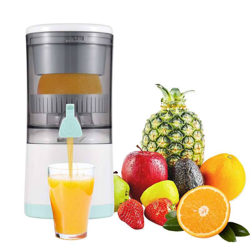Electric Orange Juice Squeezer Hands Free Portable Citrus Juicer for Orange Lemon Apple Tomato Grape