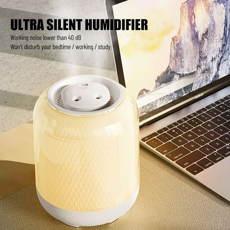 3L Cool Mist Humidifier with Two Nozzles Four Mist Levels Desktop Plant Humidifier Power Display Qui