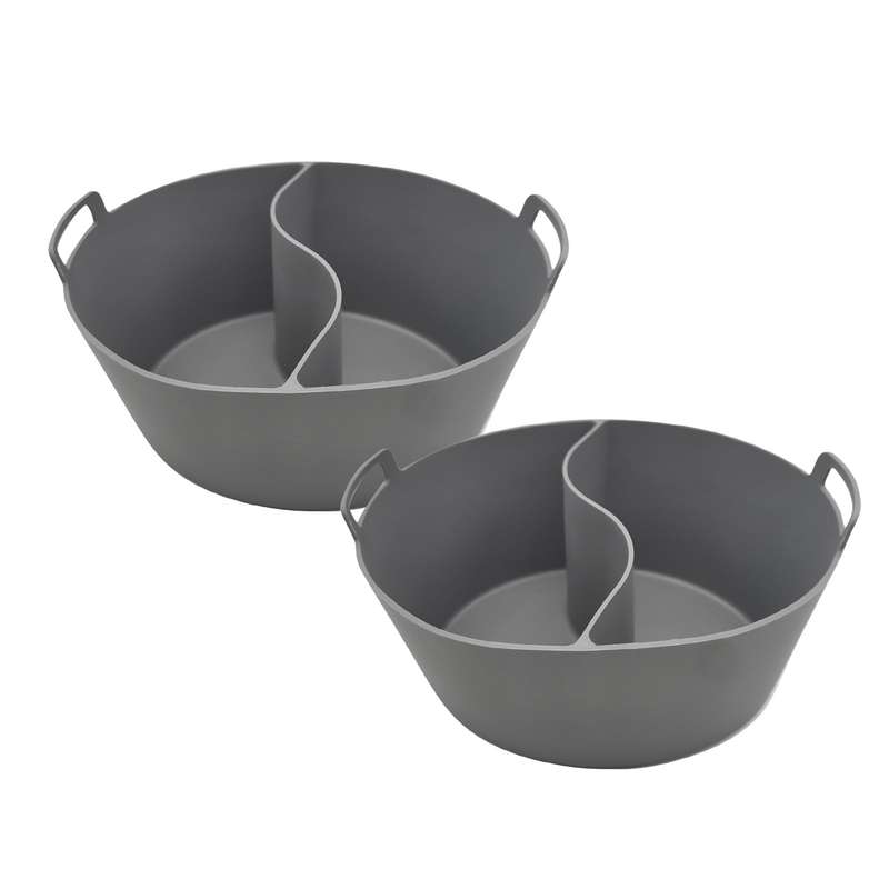 2pcs Slow Cooker Liners for 6/7/8 Quarts Slow Cooker Food Grade Silicone Crock-Pot Divider Liner Reu