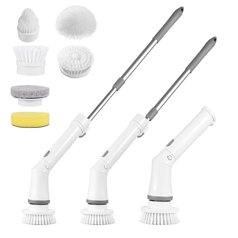 Electric Spin Scrubber Handheld Cordless Electric Cleaning Brush Electric Spin Cleaner 2 Speeds Adju