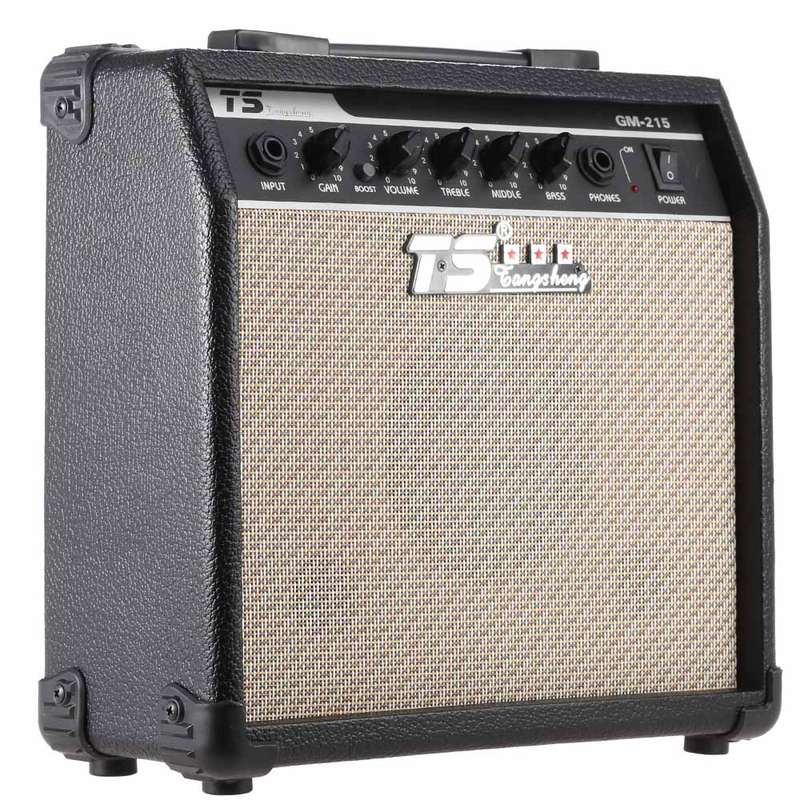 GM-215 Professional 15W Electric Guitar Amplifier Amp Distortion with 3-Band EQ 5" Speaker