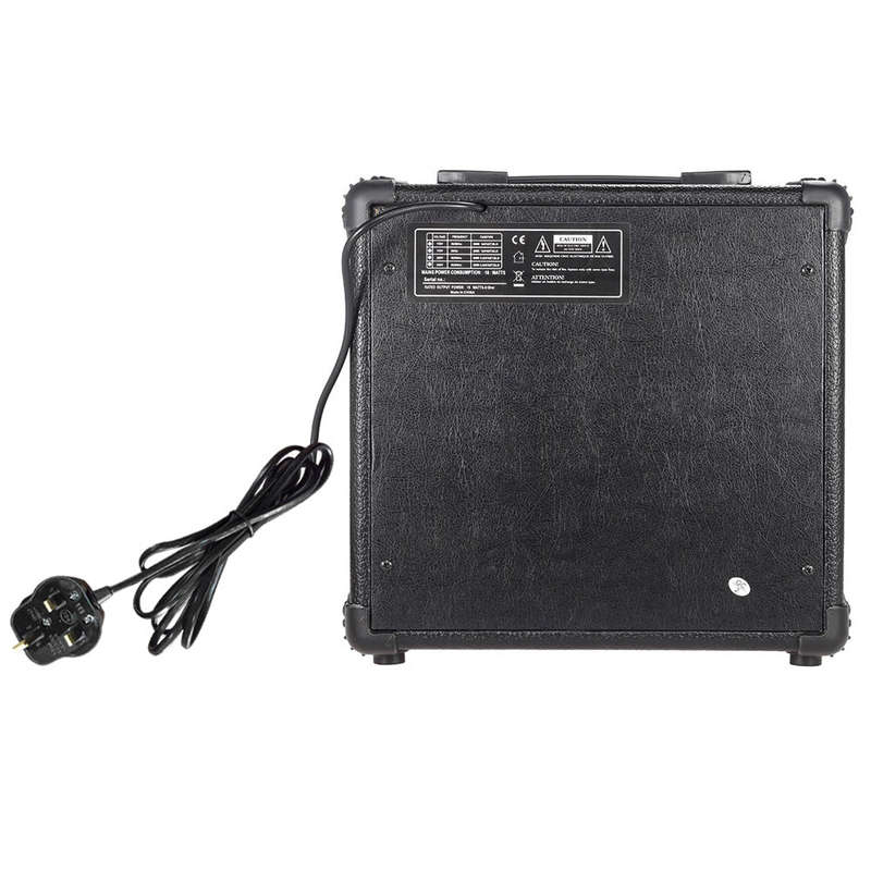 GM-215 Professional 15W Electric Guitar Amplifier Amp Distortion with 3-Band EQ 5" Speaker