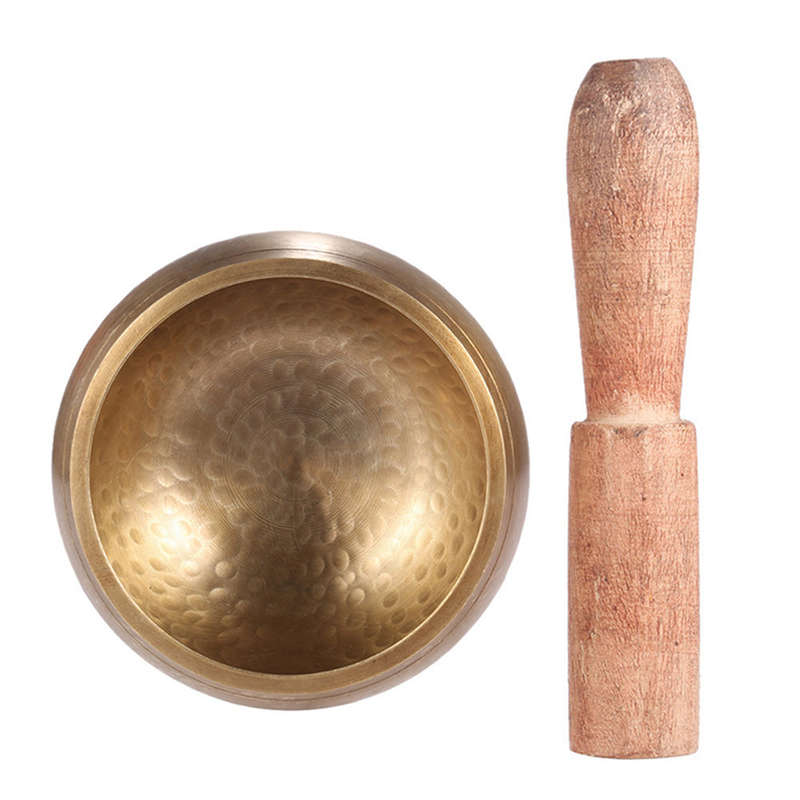 Exquisite 3 Inch Handmade Tibetan Bell Metal Singing Bowl with Striker for Buddhism Buddhist