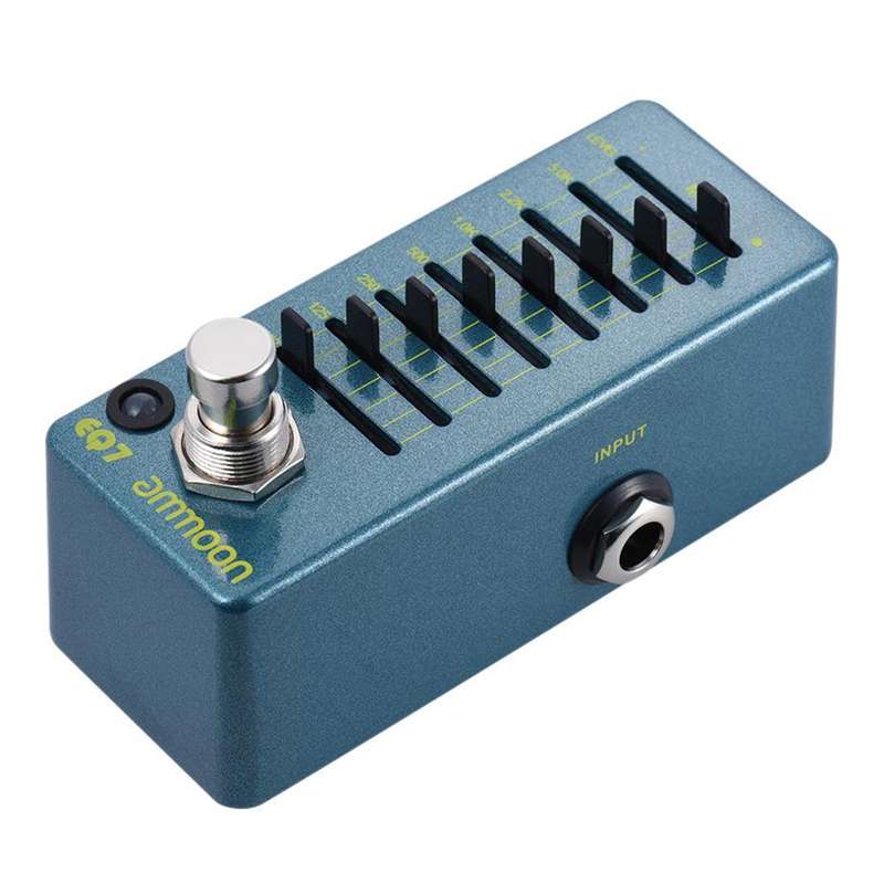 ammoon EQ7 Mini Guitar Equalizer Effect Pedal 7-Band EQ Aluminum Alloy Body True Bypass