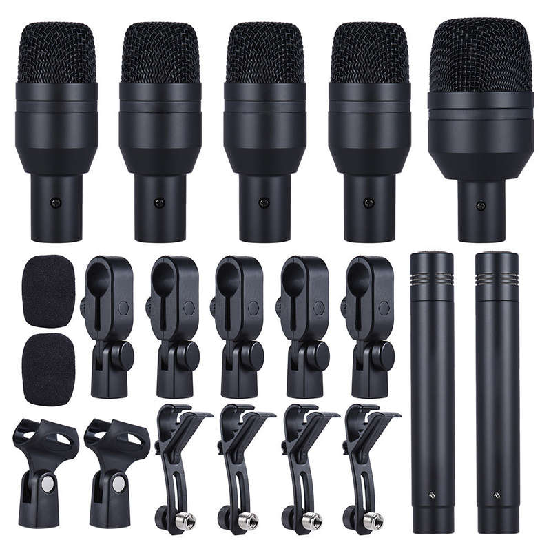 DMS-D7 Professional Musical Instruments Drum Set Wired Microphone Mic Kit with Standard Mount